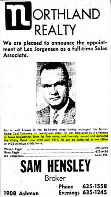 Viking Motel (Imperial Motor Inn) - Feb 1973 Ad (newer photo)